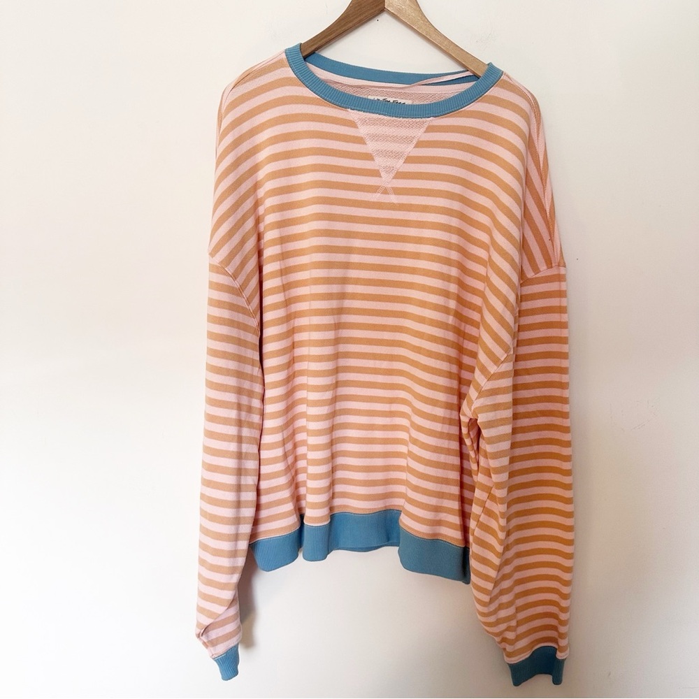 Free People Classic Striped Oversized Crewneck sweatshirt - Picture 6 of 8
